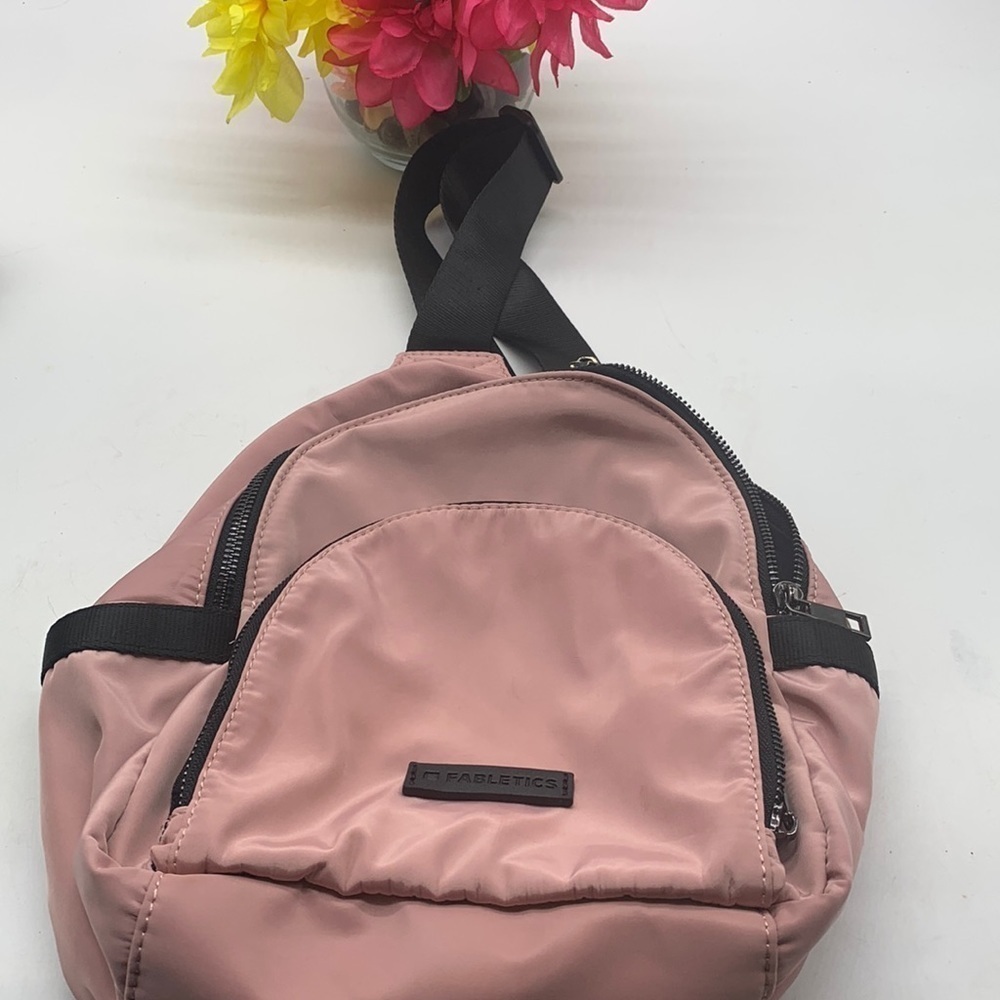 Fabletics Rose Color Nylon Backpack one strap. NYB1730